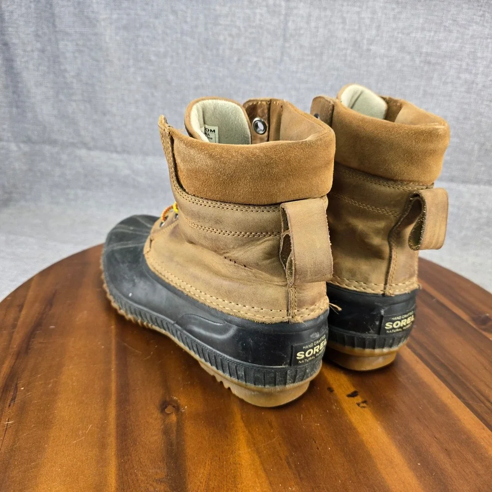 Sorel Mens Cheyanne Lace Waterproof Winter Duck Boots Brown Black NM1704-224 10